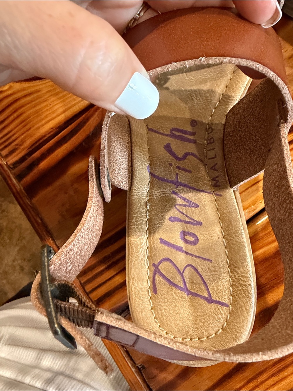 Blowfish Brown Leather Platform Sandals - Picture 5 of 5